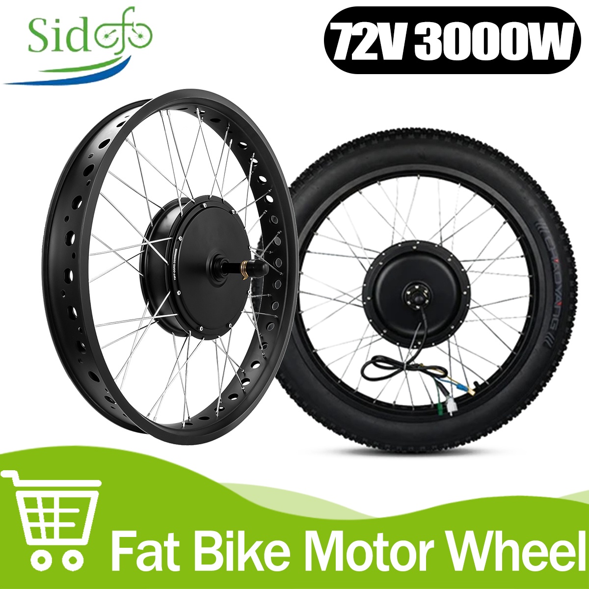 72V 5000W Hub Motor Kit - 72V 3000W fırçasız dişlisiz göbek motoru