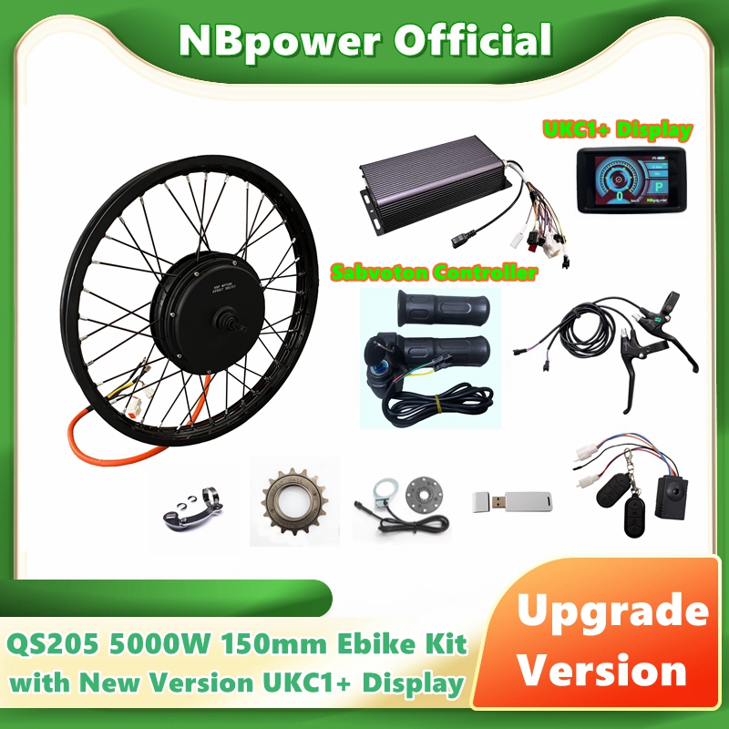 Ebike Conversion Kit 72V 3000W - NBpower/QS205 5000W V3 150mm Arka Motosiklet