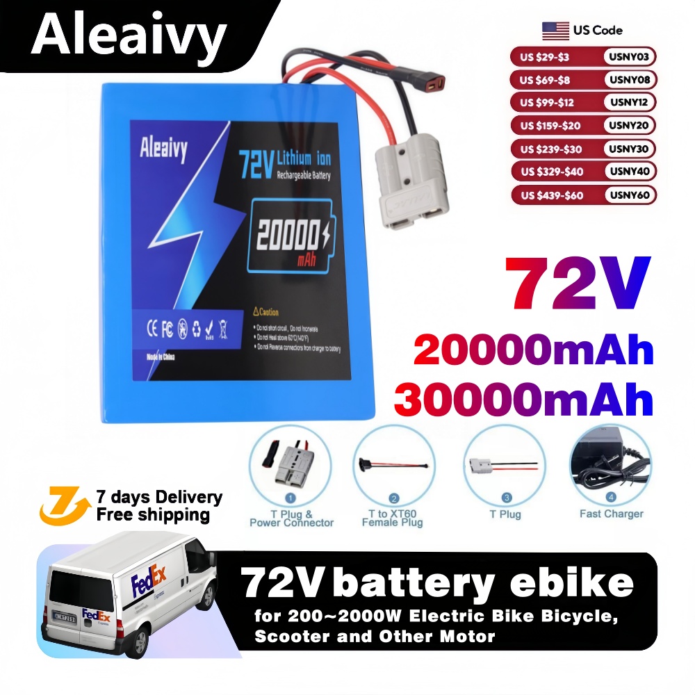 ABD'den Gönderim 72V 20Ah 30Ah - Electric Bicycle Battery 72V 30Ah incelemesi ve fiyatı